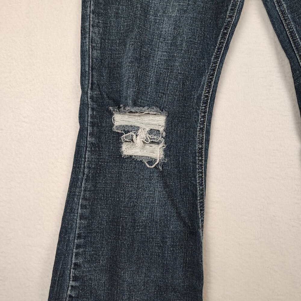 KanCan Flared Jeans Bailey High Rise Distressed Raw Hem Sz 15/31 - Picture 5 of 14
